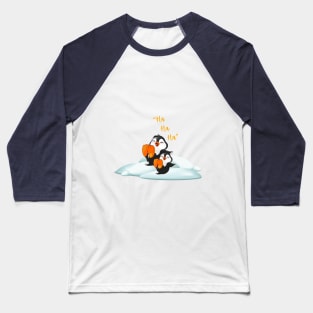 Happy Penguins on the snow. Ha ha ha Baseball T-Shirt